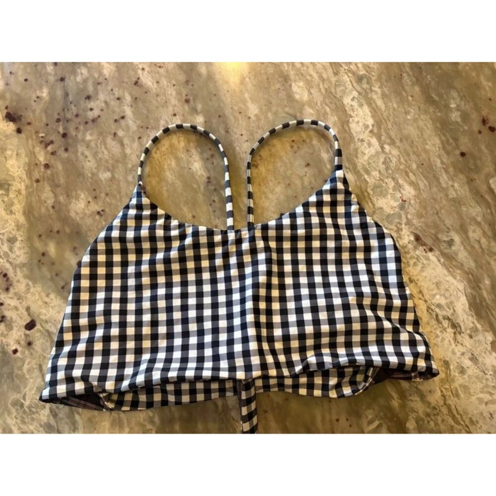 Volcom Gingham Reversible Swim Top NWT